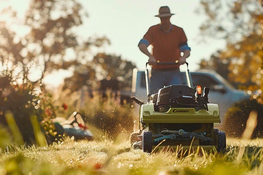 self propelled push lawn mowers